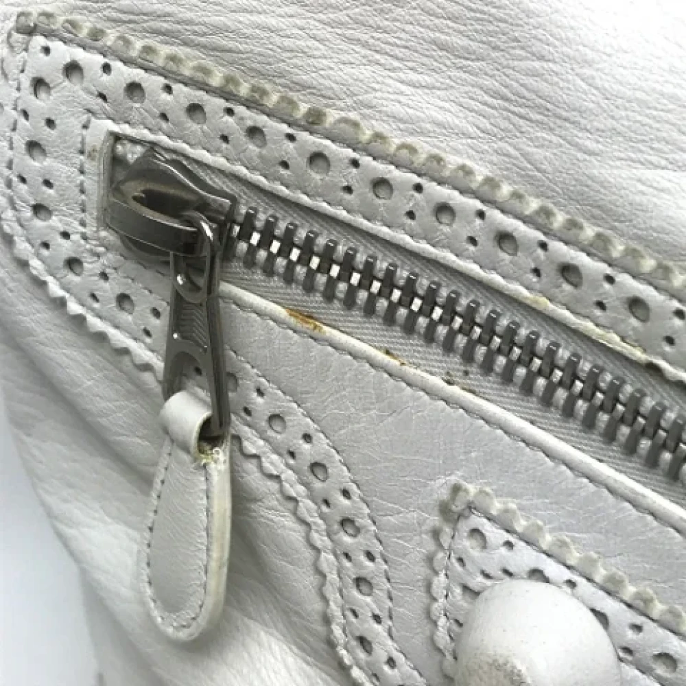 Balenciaga Vintage Pre-owned Leather shoulder-bags White Dames