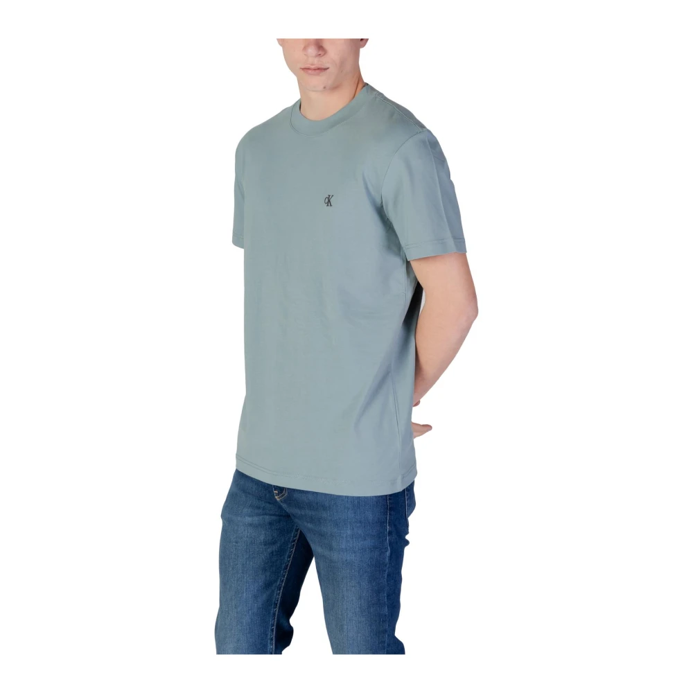 Calvin Klein Jeans Groen Katoenen T-shirt voor Mannen Green Heren