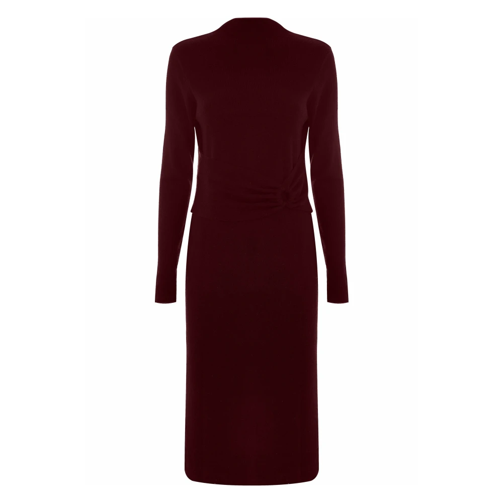 Kocca Women's Red Stylish Long Sleeved Pencil Dress - Knitted Dresses - Xs - Dresses
