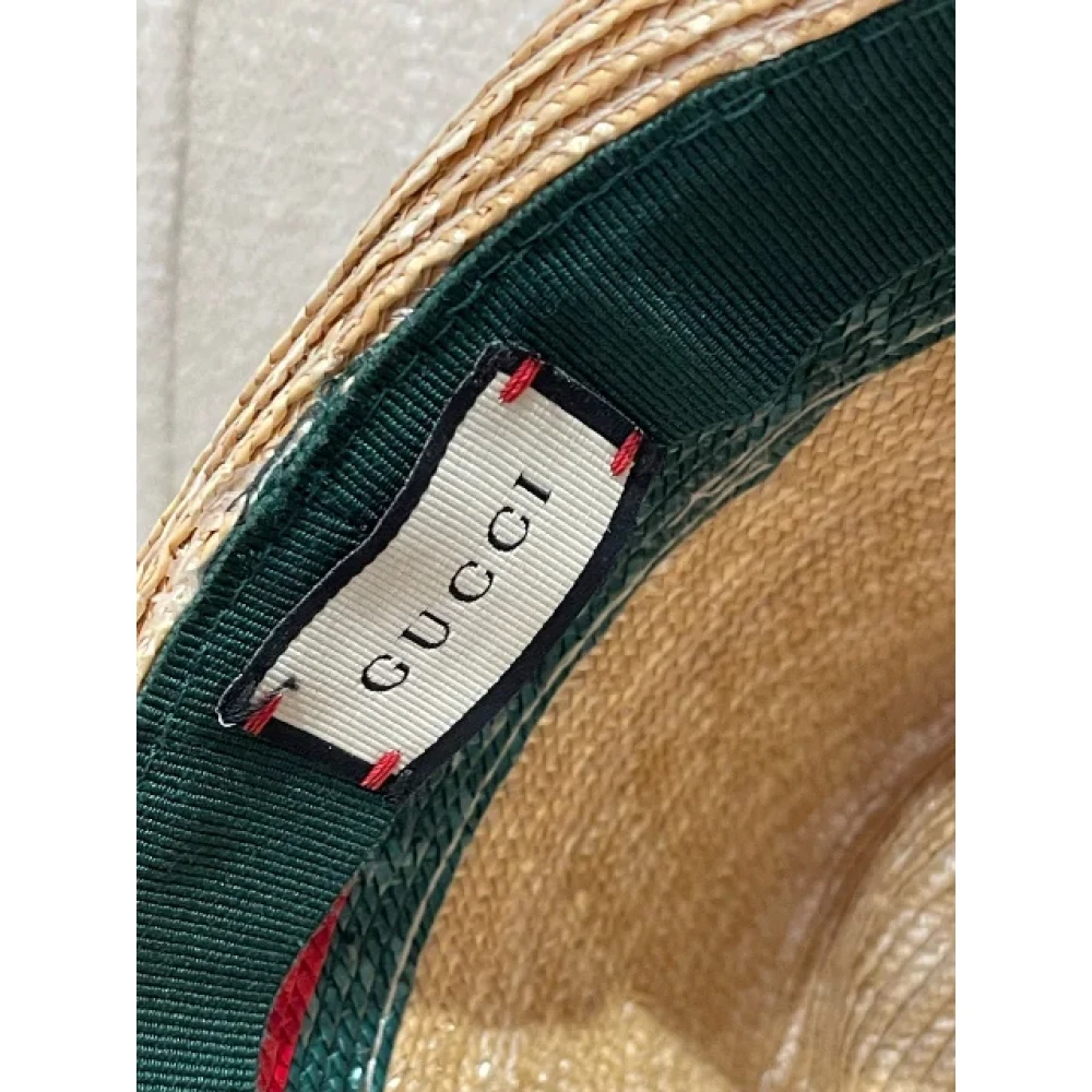 Gucci Vintage Pre-owned Fabric hats Beige Heren