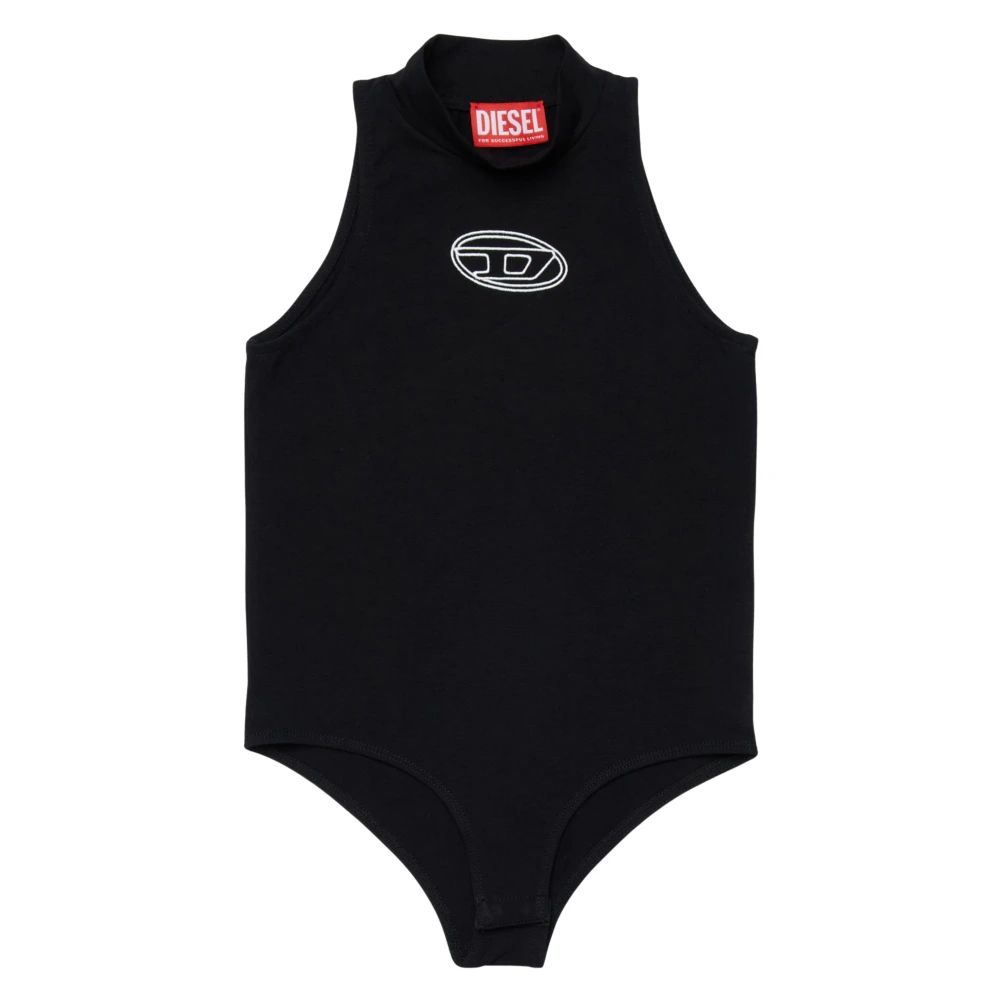 Diesel Girls Black Oval D Logo Bodysuit