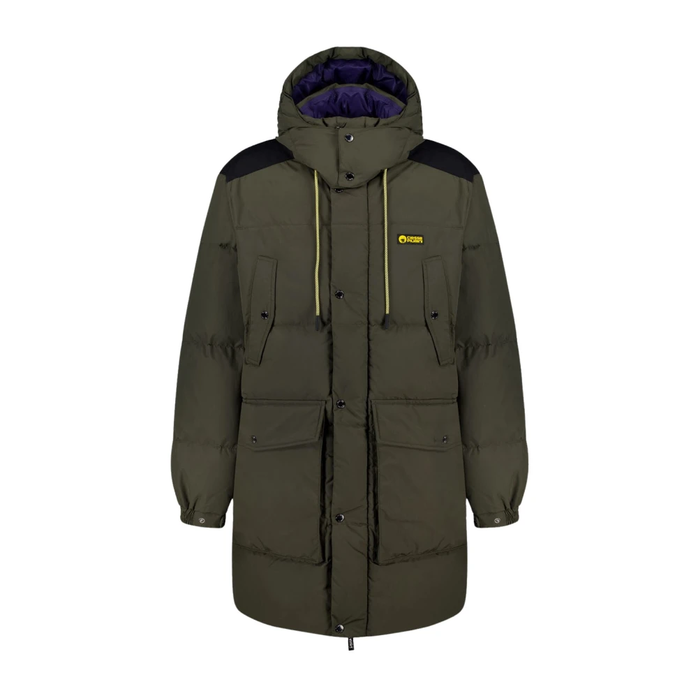 Ciesse Piumini Canada Lang Unisex Groene Militaire Donsjas 4 Zakken MET Afneembare Capuchon 100% Green Heren