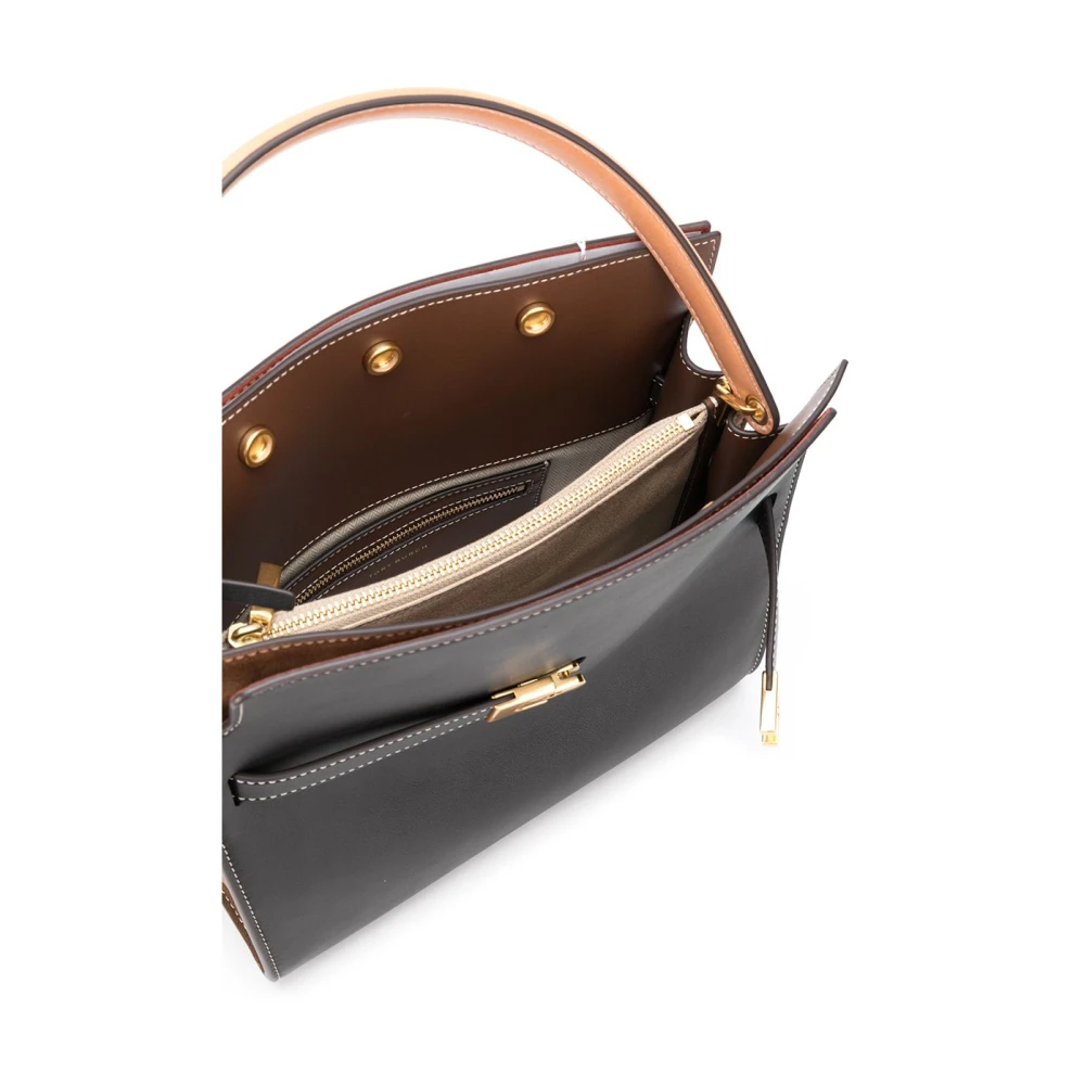TORY BURCH Lee Radziwill Kleine Dubbele Tas Black Dames