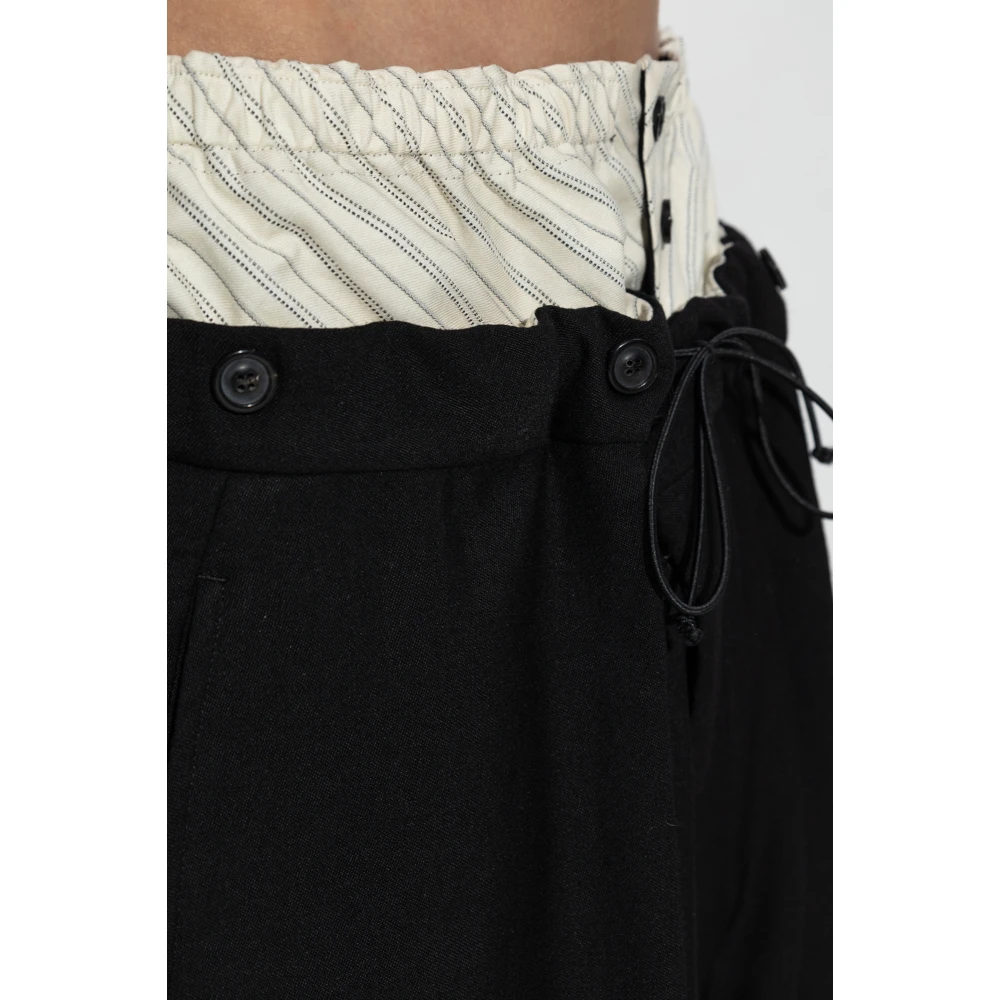 Maison Margiela Wollen broek Black Heren