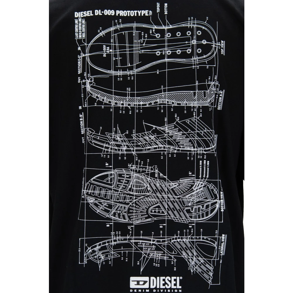 Diesel Heren Slip-On T-shirt Black Heren