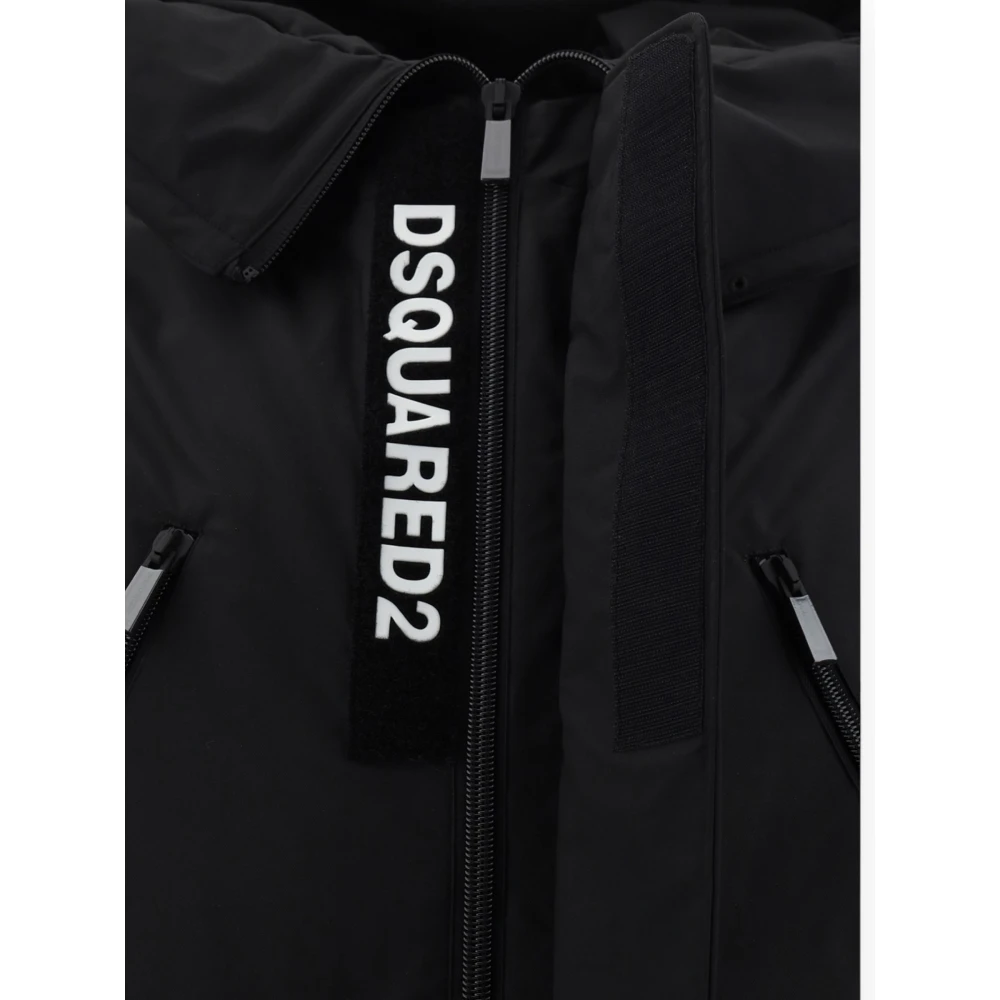 Dsquared2 Tech Down Parka Coat Black Heren
