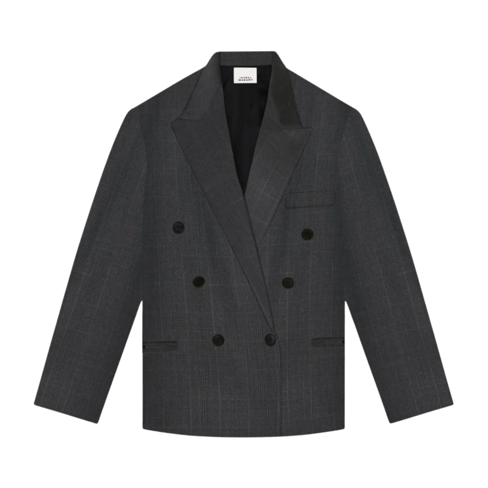 Isabel marant Antraciet Klero Jas Gebreid Wol Gray Dames