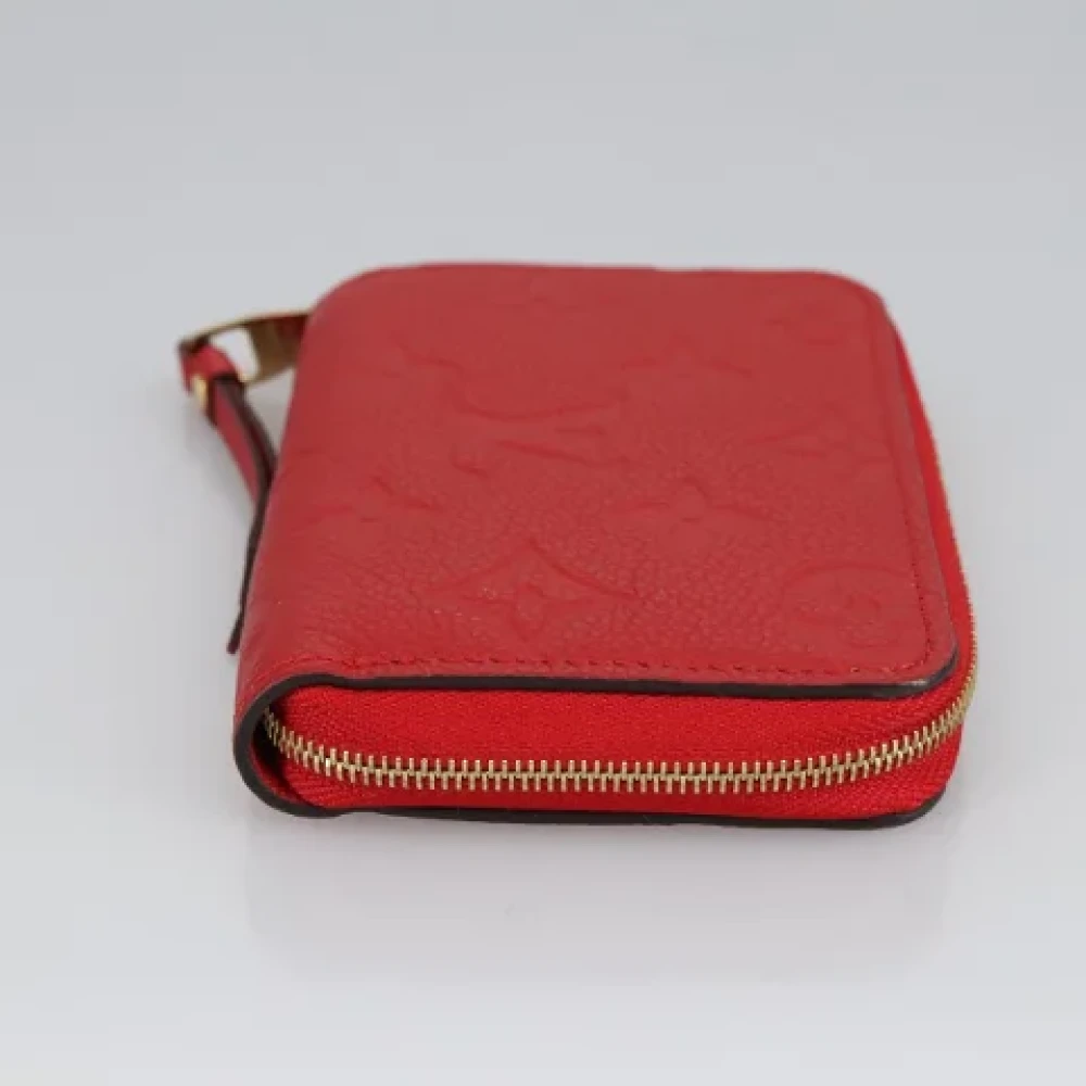 Louis Vuitton Vintage Pre-owned Leather wallets Red Dames