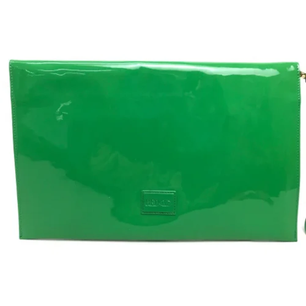 Valentino Vintage Pre-owned Leather clutches Green Dames