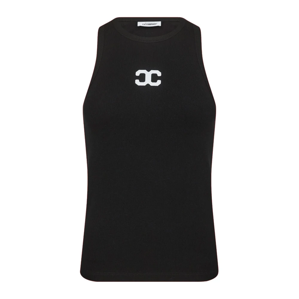 Co'Couture Sportieve Tanktop met Logo Black Dames
