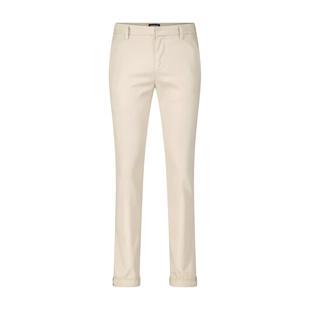 Dondup Klassieke Chino Broek met Zakken en Riemlussen Beige Heren