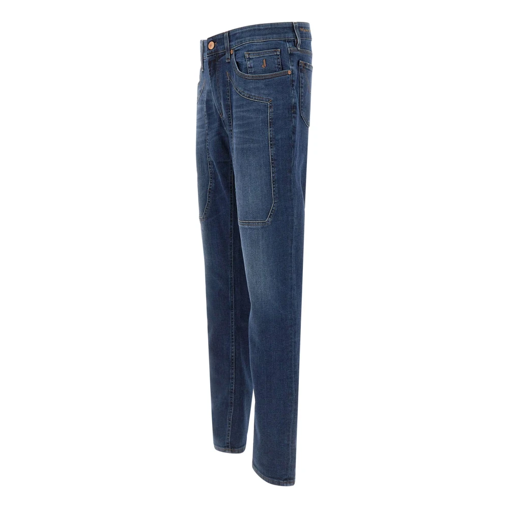Jeckerson Donkerblauwe Denim Jeans Slim Fit Blue Heren