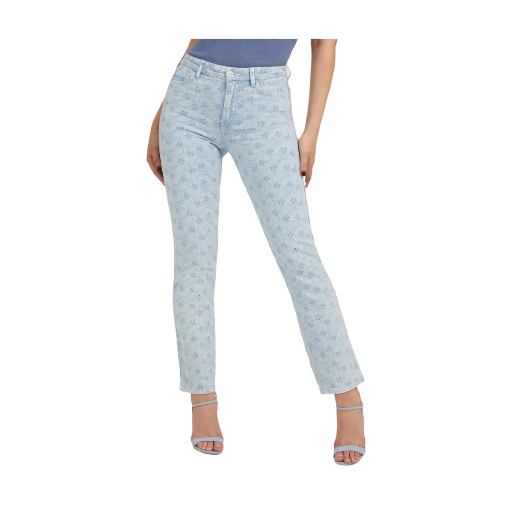 Guess Slim-fit Denim Broek Blue Dames