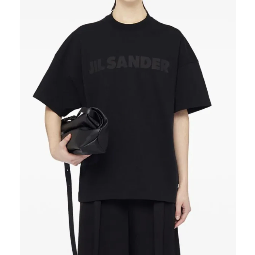Jil Sander Zwart Logo T-shirt Black Heren
