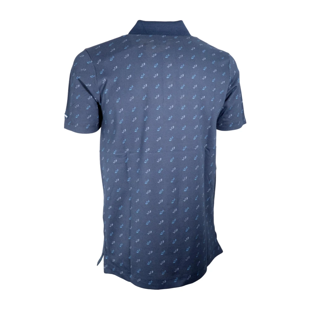 PAUL & SHARK Katoenen Polo met Logo Stof Blauw Blue Heren