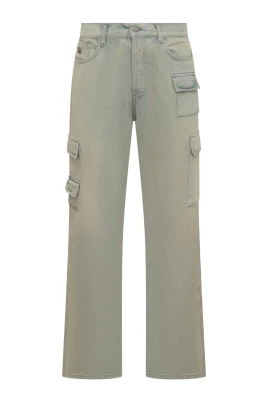 Slim Denim Cargo Jeans