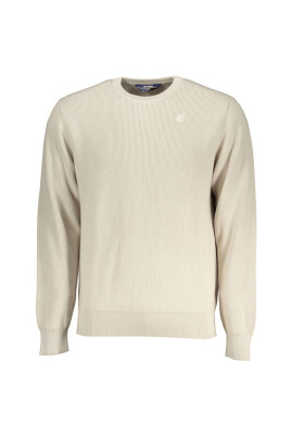 pull-beige-col-rond-en-coton