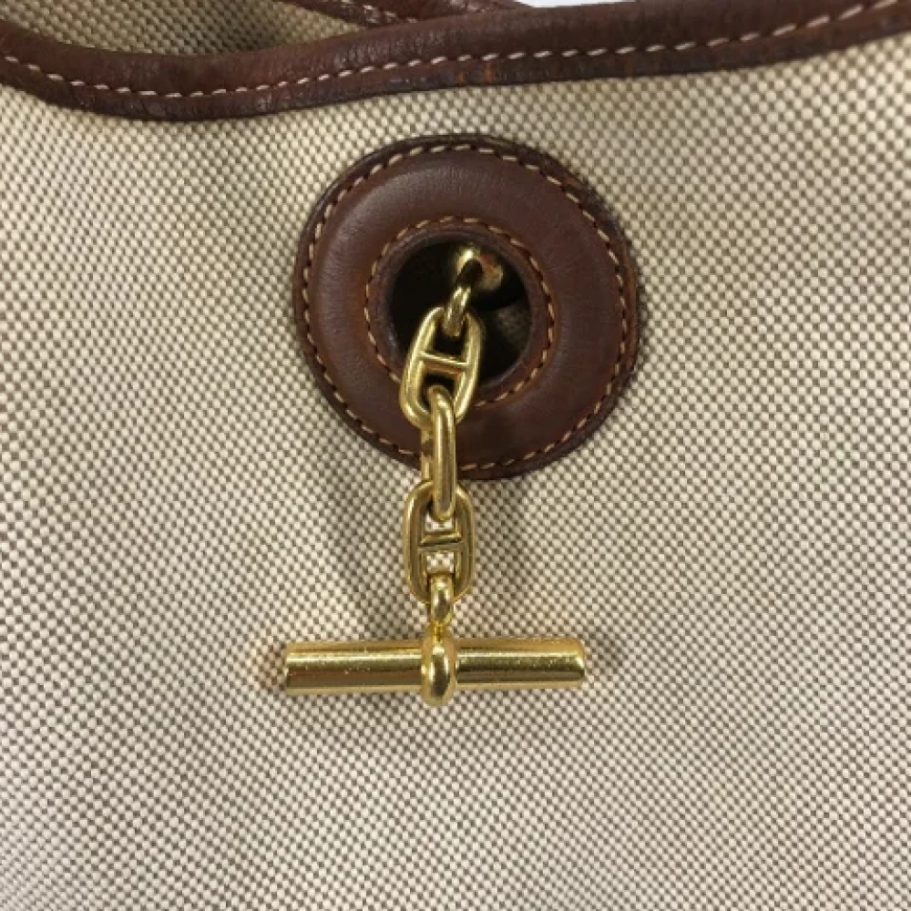 Hermès Vintage Pre-owned Fabric shoulder-bags Beige Dames