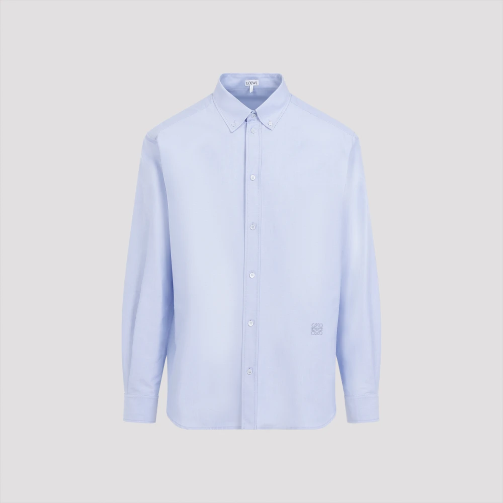 Loewe Zachte Blauwe Casual Overhemd Blue Heren