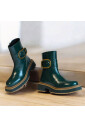 bottine-en-cuir-vert