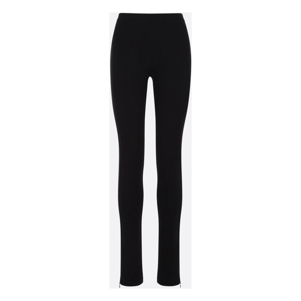TotêMe Zwarte Legging met Elastische Tailleband en Rits Black Dames