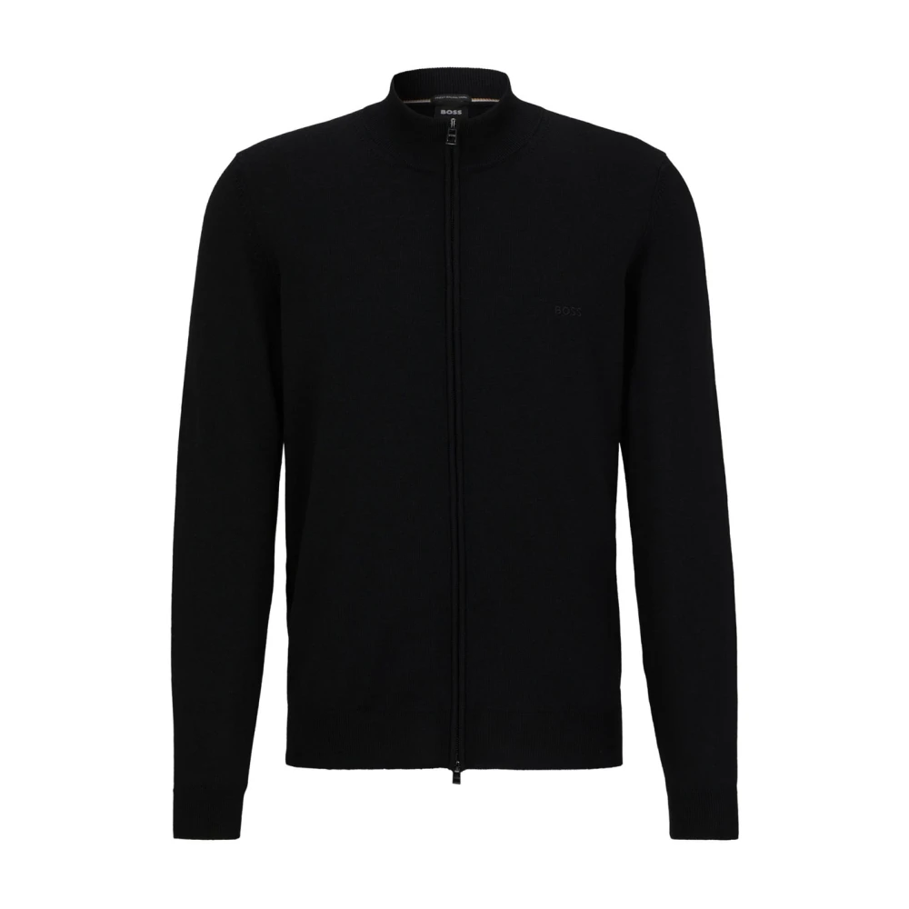 Hugo Black Zip-Throughs, Male, Xl, Balonso Cardigan