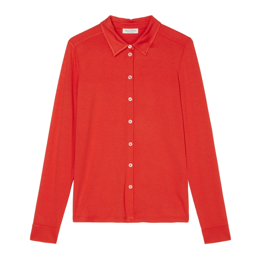 Marc O'Polo Reguliere jerseyblouse Red Dames