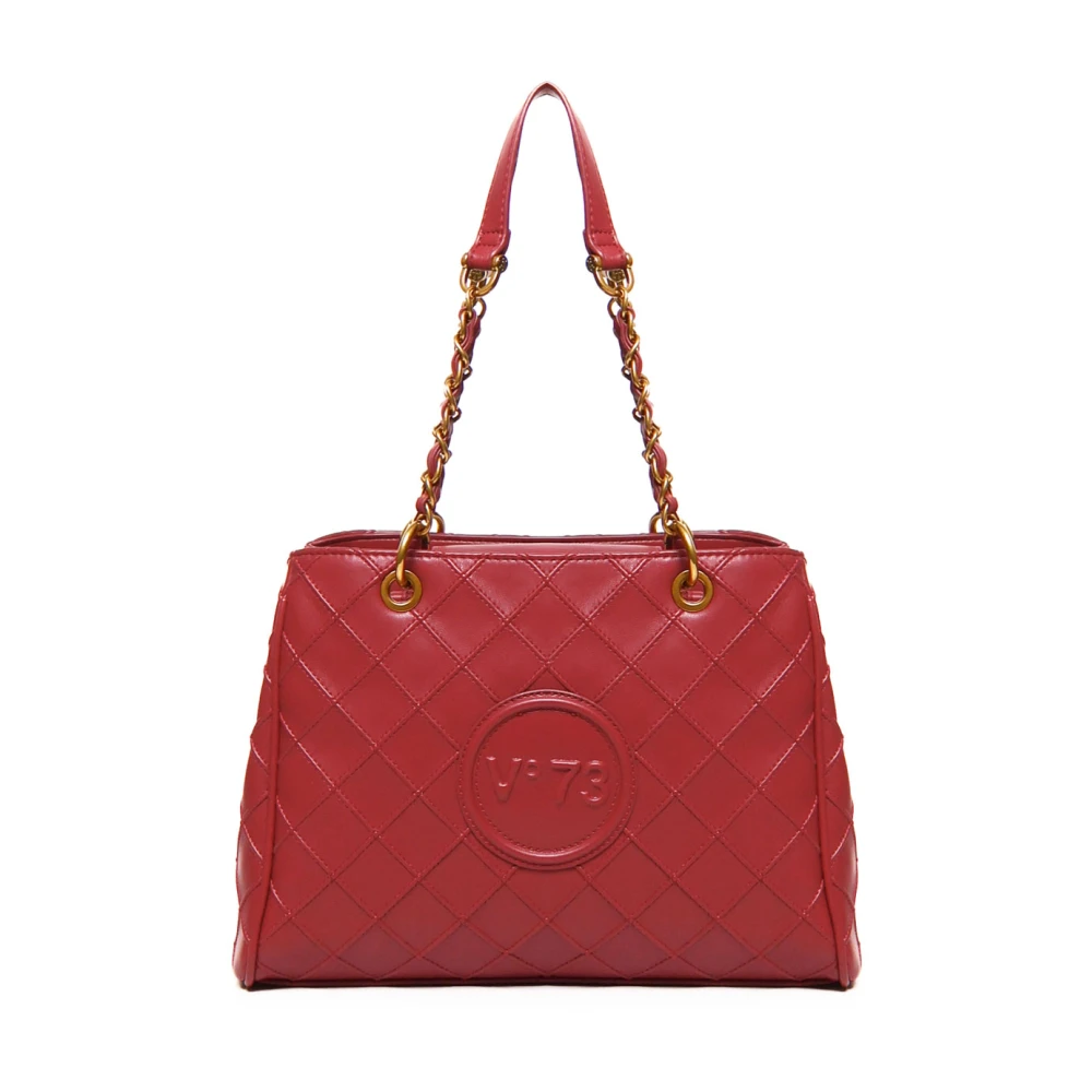 V73 Robijn Shopper met Drie Compartimenten Red Dames