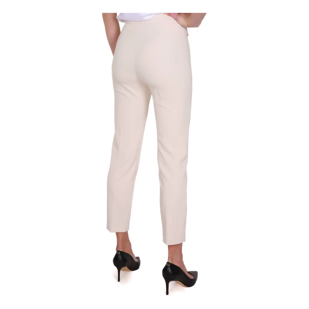 Elisabetta Franchi Elegante Crepe Boter Broek Beige Dames