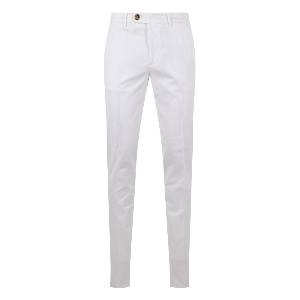 Brunello Cucinelli Comfort Gabardine Trousers - Male - Chinos - White - 2XL - Trousers