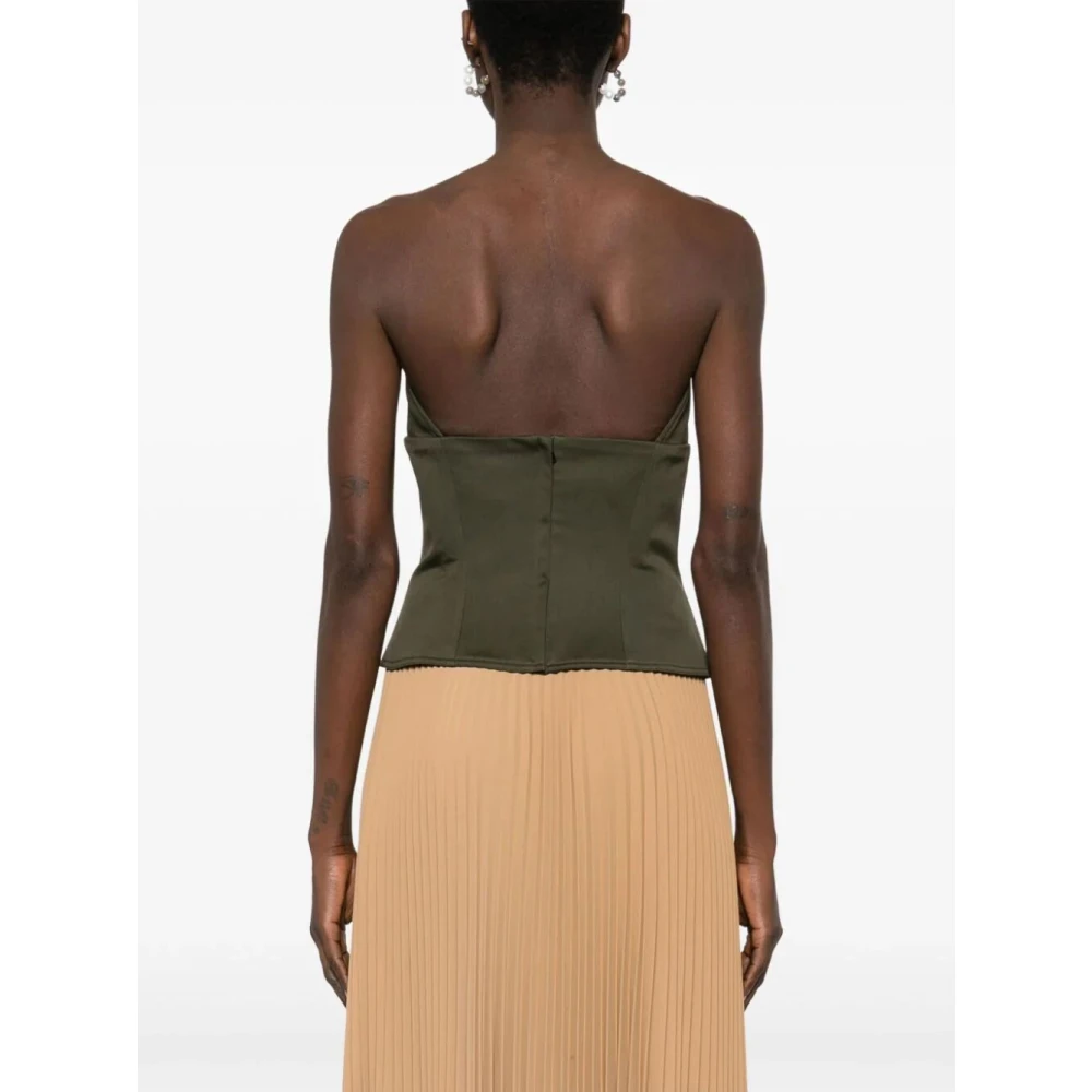 Max Mara Cacao Bruin Stijlvol Modieuze Jurk Green Dames