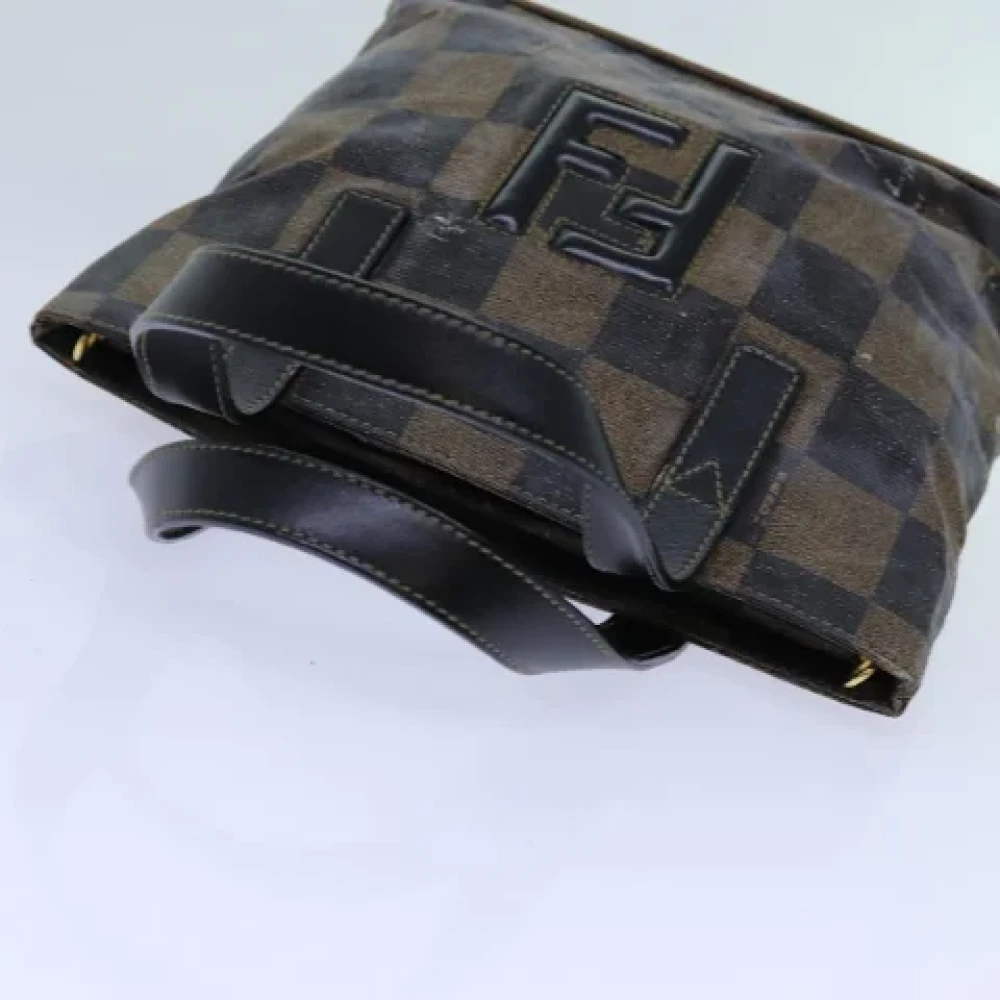 Fendi Vintage Pre-owned Canvas handbags Brown Dames