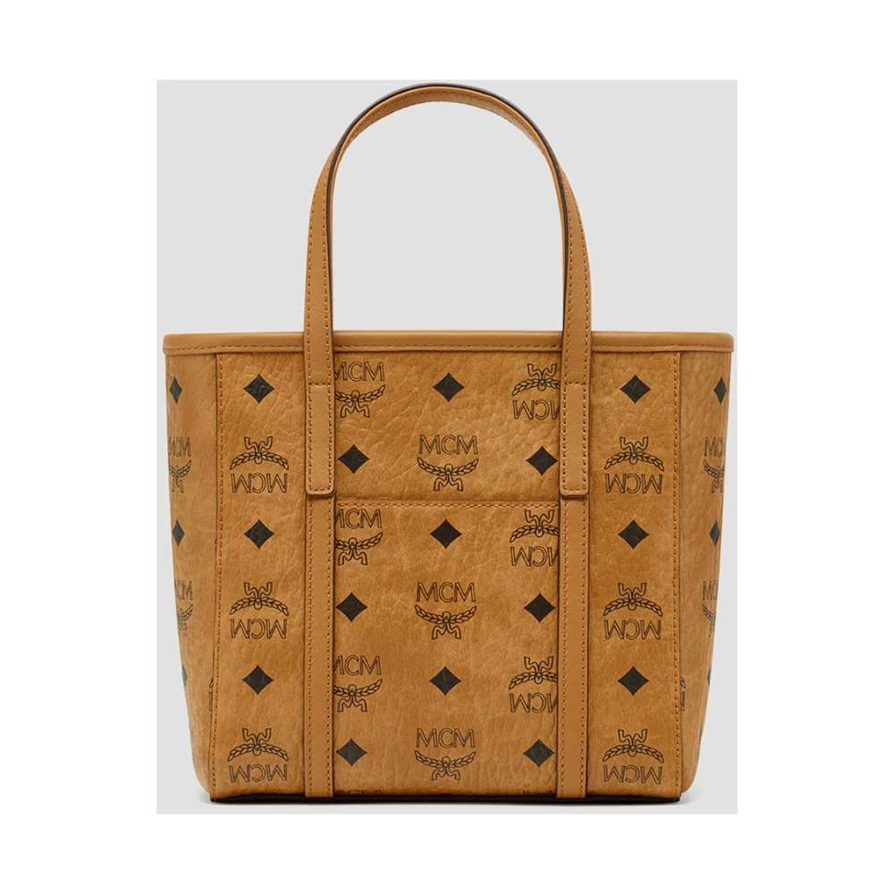 MCM Toni Top-Zip Shopper in Visetos Black Dames