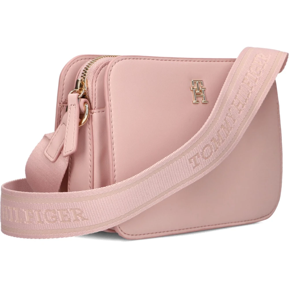 Tommy Hilfiger Elegante cameratas met logoband Pink Dames