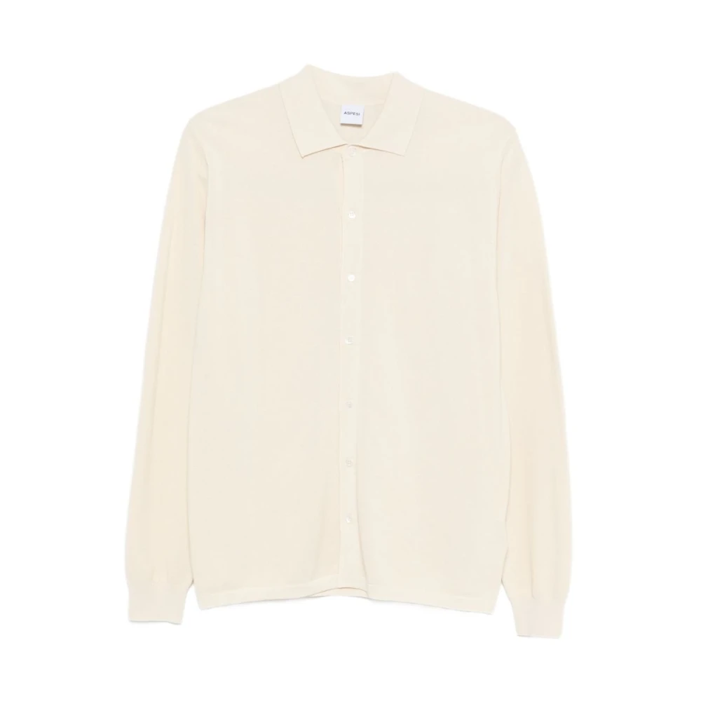 Aspesi Men's Beige Cotton Shirt - Polo Shirts - M - Tops