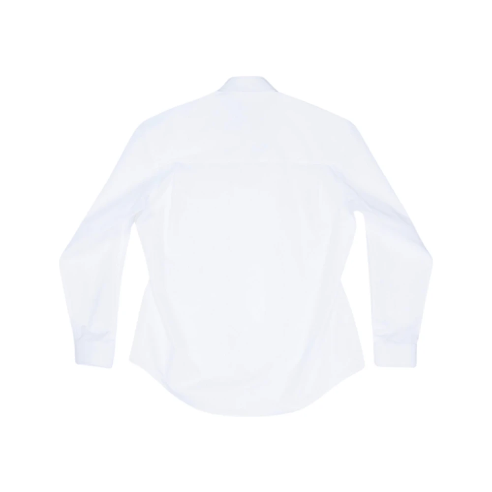 Balenciaga Witte Katoenen Poplinen Hourglass Shirt White Dames