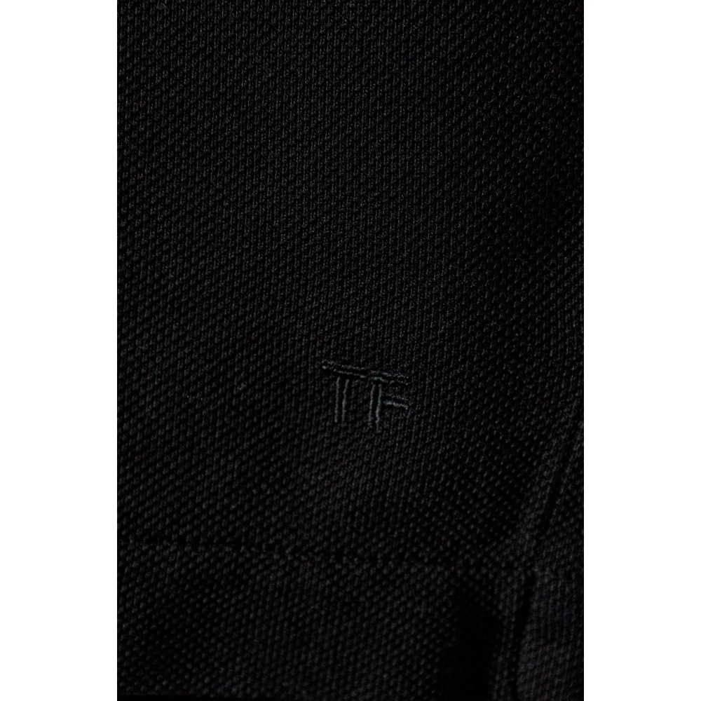 Tom Ford Polo met logo Black Heren