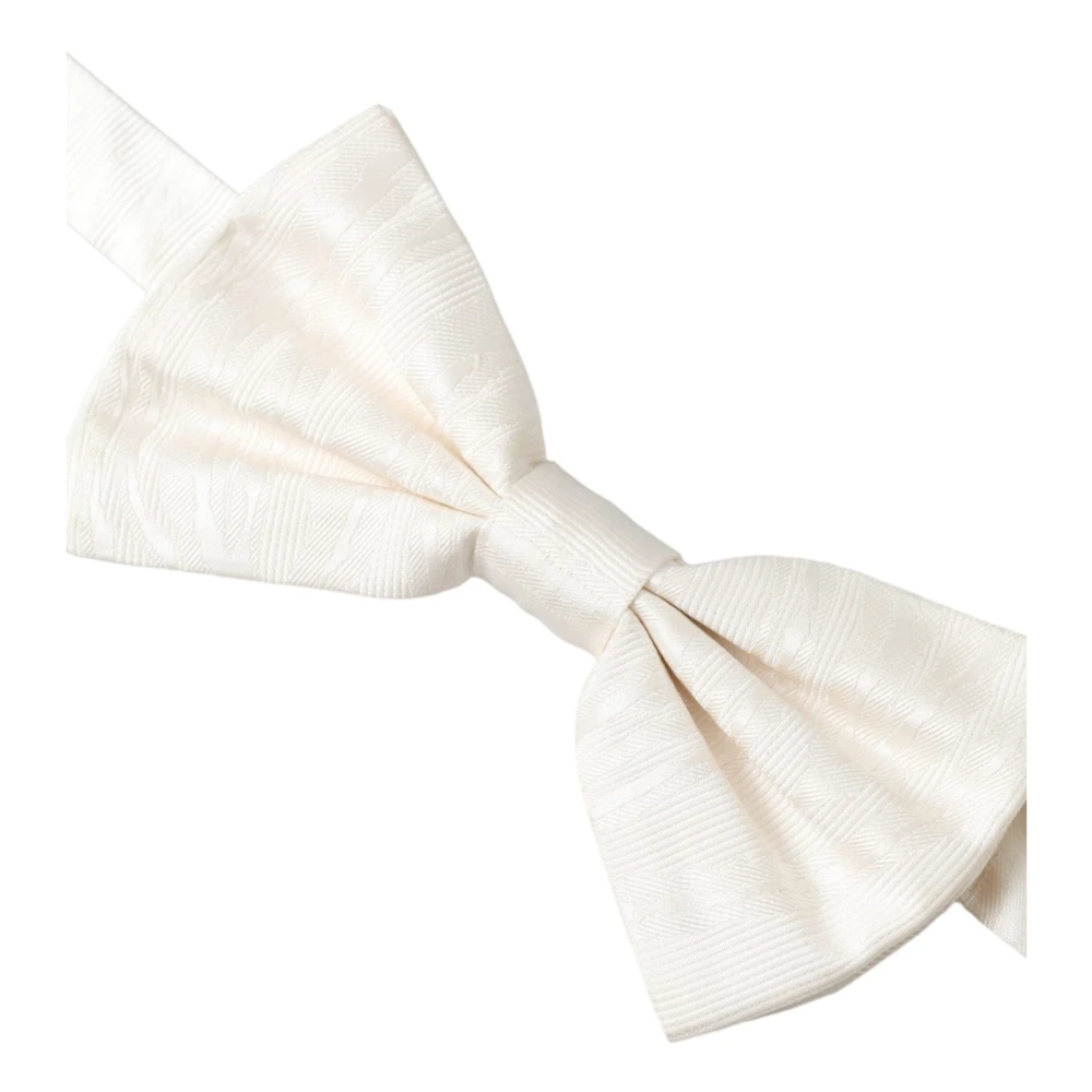 Dolce & Gabbana Verstelbare Hals Heren Vlinderdas White Heren