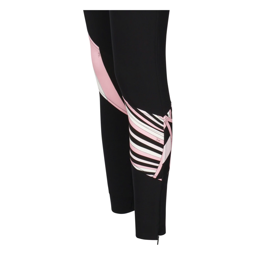 EMILIO PUCCI Zwarte Slim Fit Broek met Ritsen Black Dames
