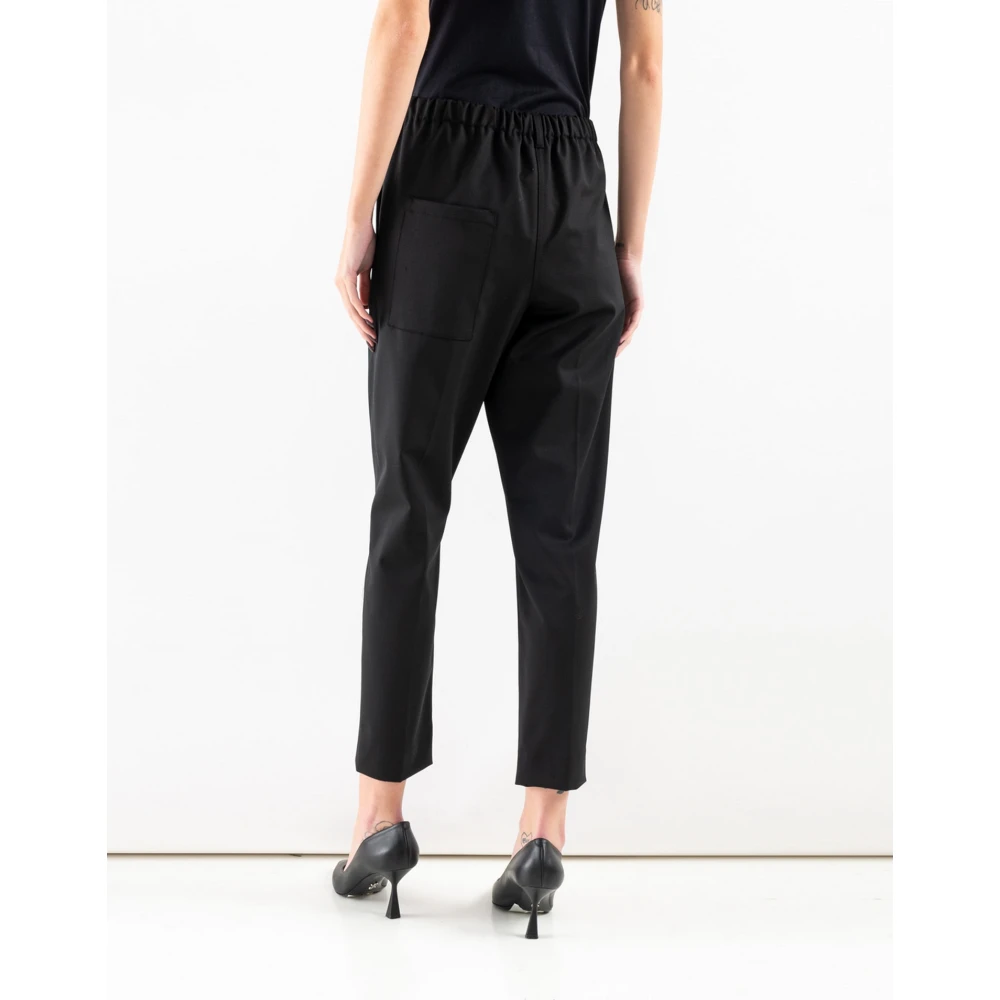 Tela Casual broek met rechte pijpen Black Dames