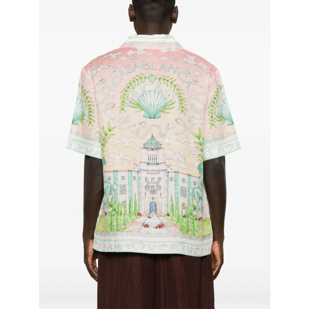 Casablanca Multikleur Linnen Overhemd Voorknoop Multicolor Heren