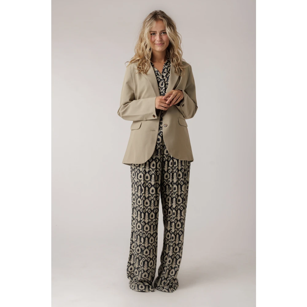 Samsøe Zilver Salie Blazer met 2 Knopen Green Dames