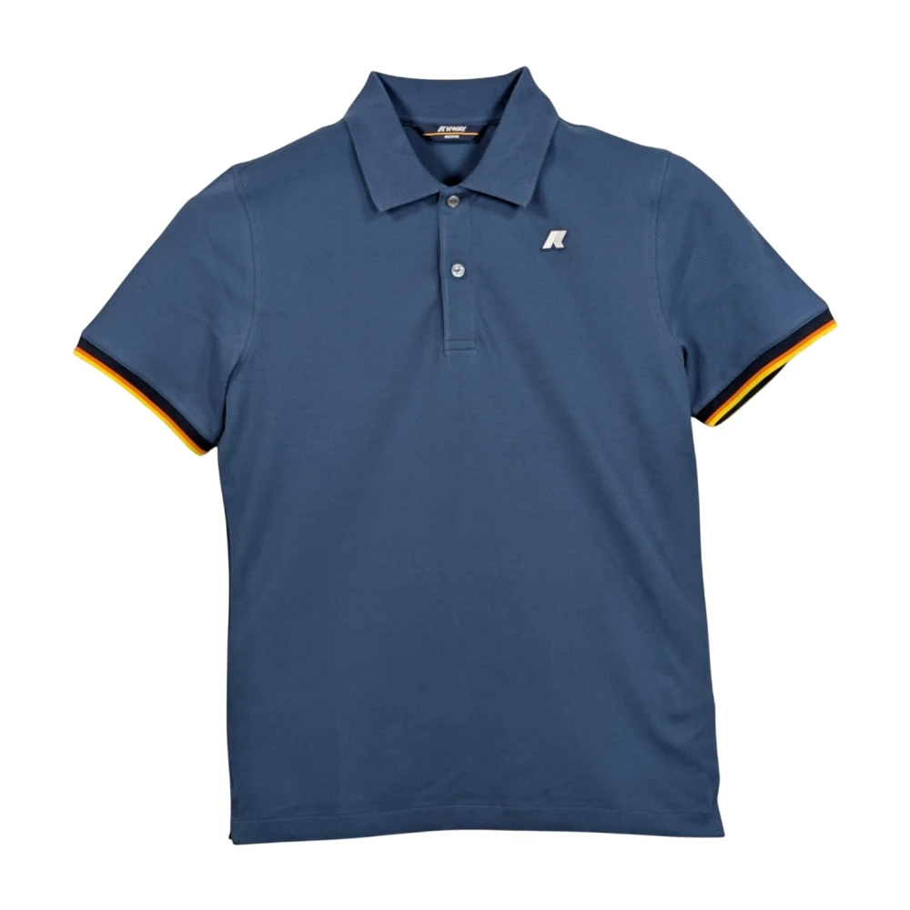 K-Way Mannelijk Blauw Tops Heren, L, Polo Shirts