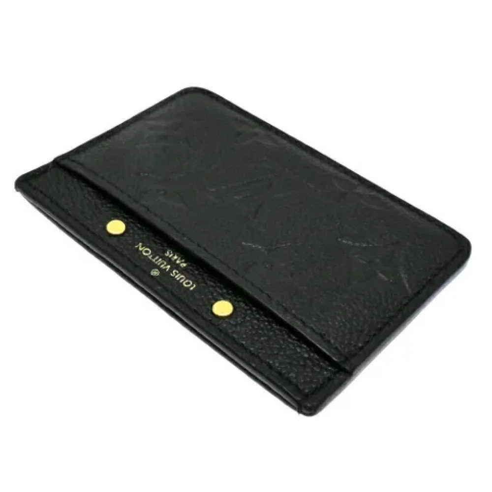 Louis Vuitton Vintage Pre-owned Leather wallets Black Dames