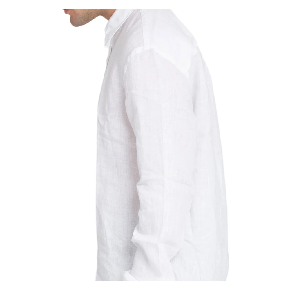 Costumein Linnen shirt in wit White Heren