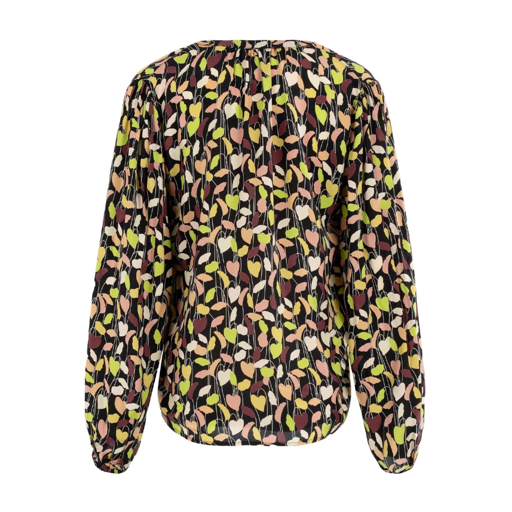 Anna Van Toor Lange mouw top in groen Multicolor Dames