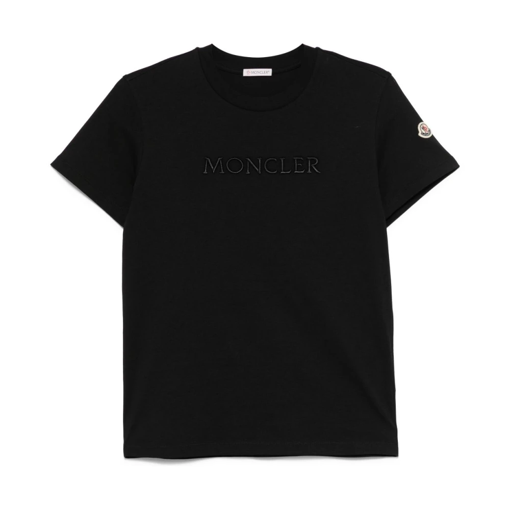 Moncler - Tops > T-Shirts - Black - Moncler - Modalova