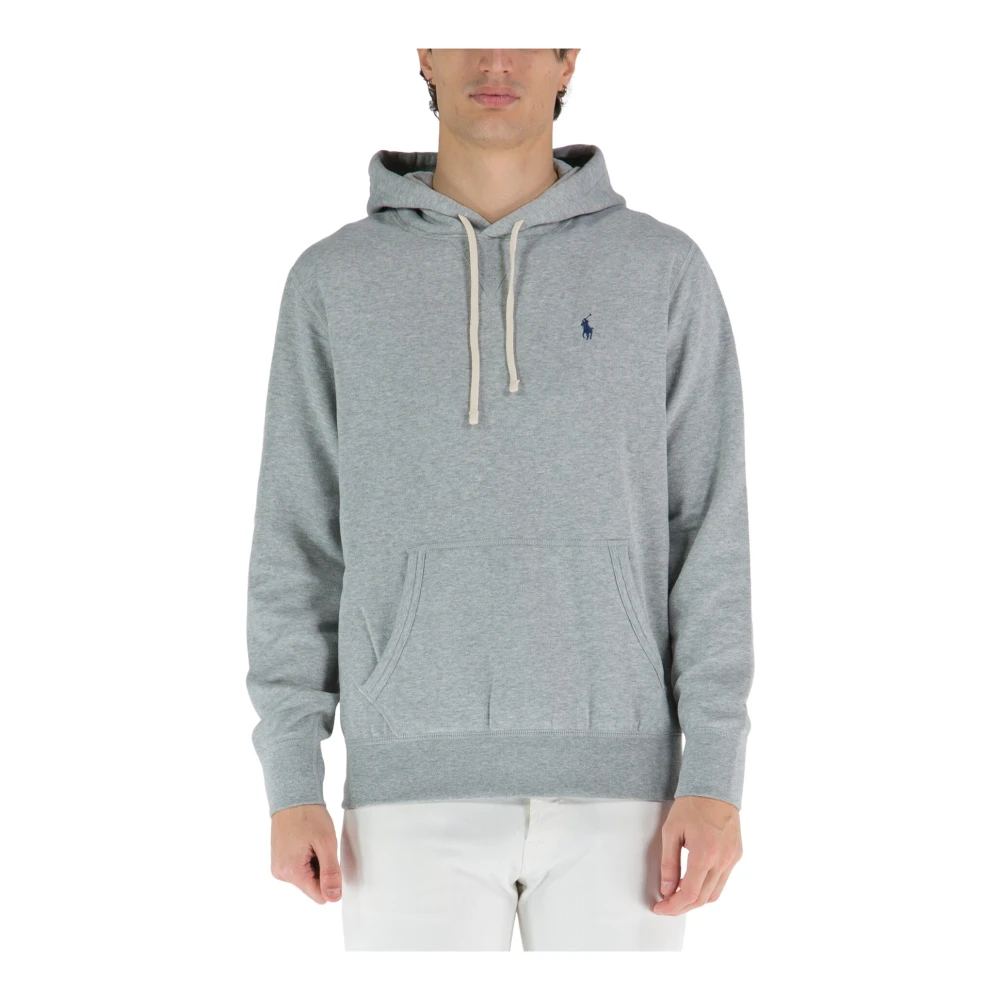 Polo Ralph Lauren Fransk Terry Hoodie med Marsupium Ficka Gray, Herr