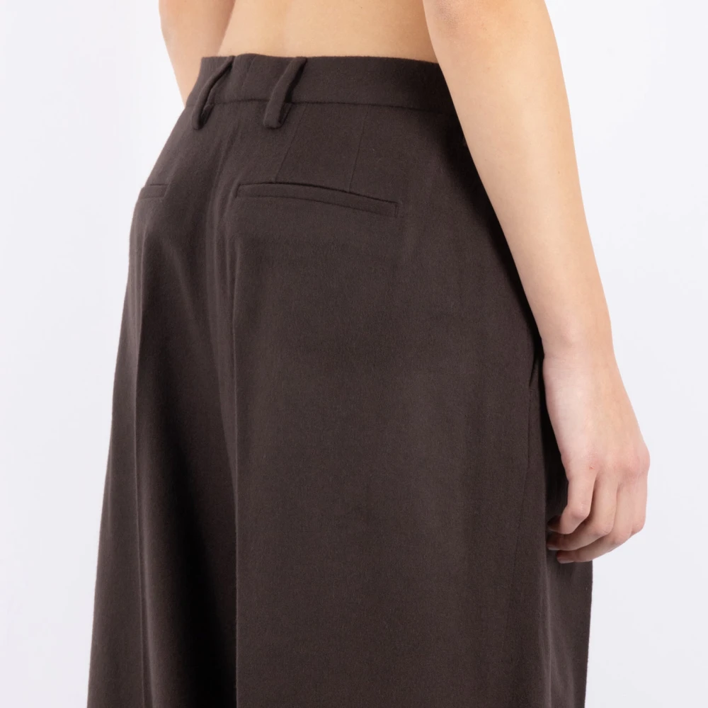 Officine Générale Bruine Wol Kasjmier Broek Brown Dames