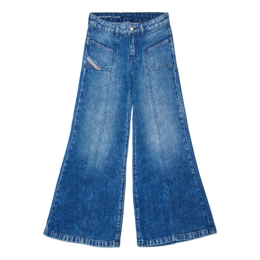 Diesel Girls Blue Jeans, 16 Y, Flared Denim Jeans